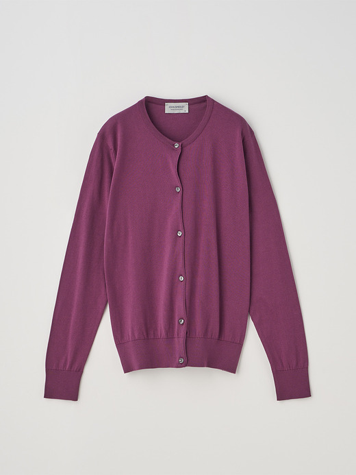 長袖コットンニットカーディガン | ELINOR | 30G MODERN FIT 詳細画像 AMARANTH 2