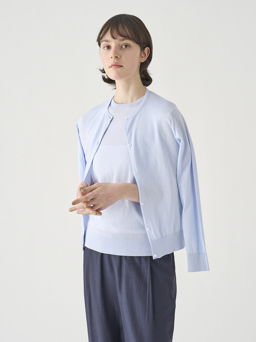 長袖コットンニットカーディガン | ELINOR | 30G MODERN FIT 詳細画像 DEW 3