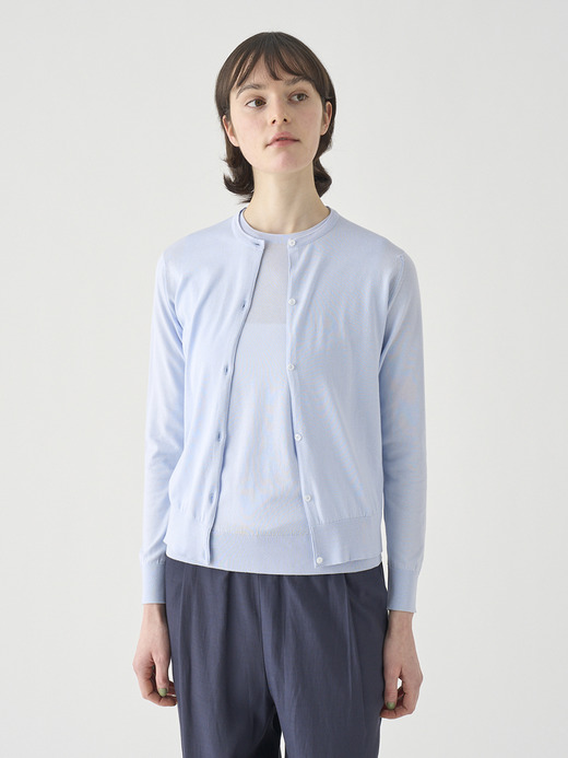 長袖コットンニットカーディガン | ELINOR | 30G MODERN FIT 詳細画像 DEW 4