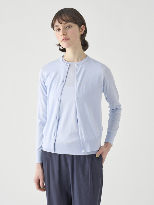 長袖コットンニットカーディガン | ELINOR | 30G MODERN FIT 詳細画像 DEW 5