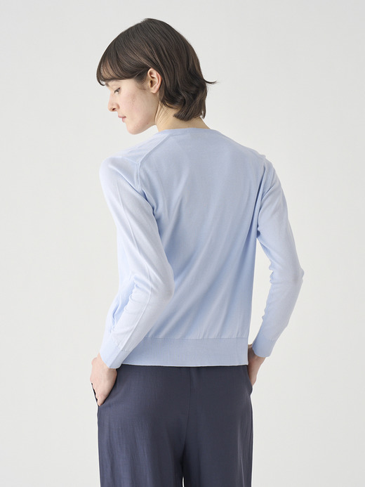 長袖コットンニットカーディガン | ELINOR | 30G MODERN FIT 詳細画像 DEW 7
