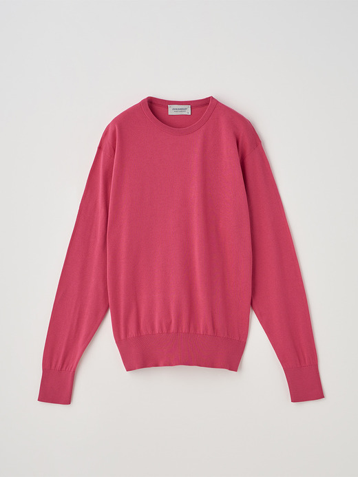 クルーネック長袖コットンニットプルオーバー | EMMA | 30G COMMON FIT 詳細画像 ROSEBURN 1