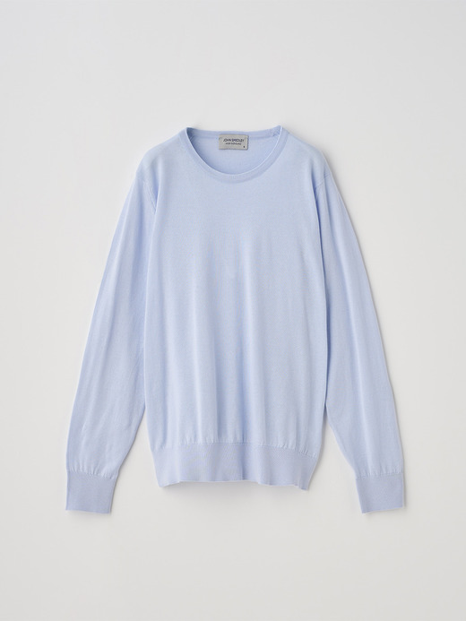 クルーネック長袖コットンニットプルオーバー | EVONNE | 30G MODERN FIT 詳細画像 DEW 2