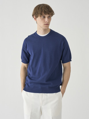 コットン アイレット柄ニットTシャツ | FABIEN | 24G EASY FIT