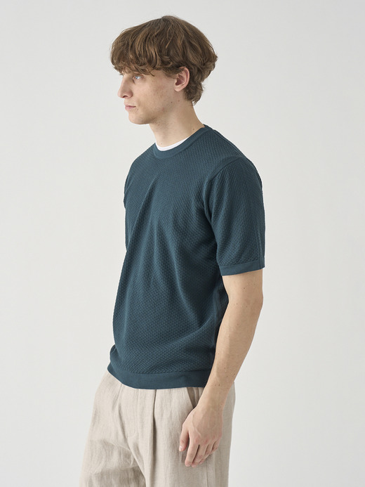 コットン テクスチャニットTシャツ | FORREST | 24G EASY FIT 詳細画像 RAINFOREST 4