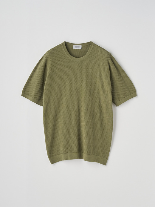 コットン テクスチャニットTシャツ | FORREST | 24G EASY FIT 詳細画像 TARRAGON 2