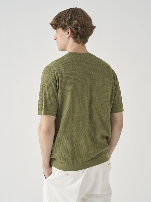 コットン テクスチャニットTシャツ | FORREST | 24G EASY FIT 詳細画像 TARRAGON 5