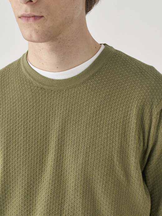 コットン テクスチャニットTシャツ | FORREST | 24G EASY FIT 詳細画像 TARRAGON 6