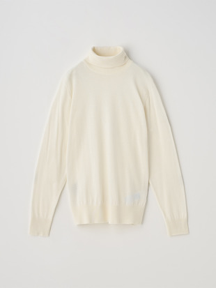 タートルネック長袖コットンニットプルオーバー | FRANCES | 30G MODERN FIT
