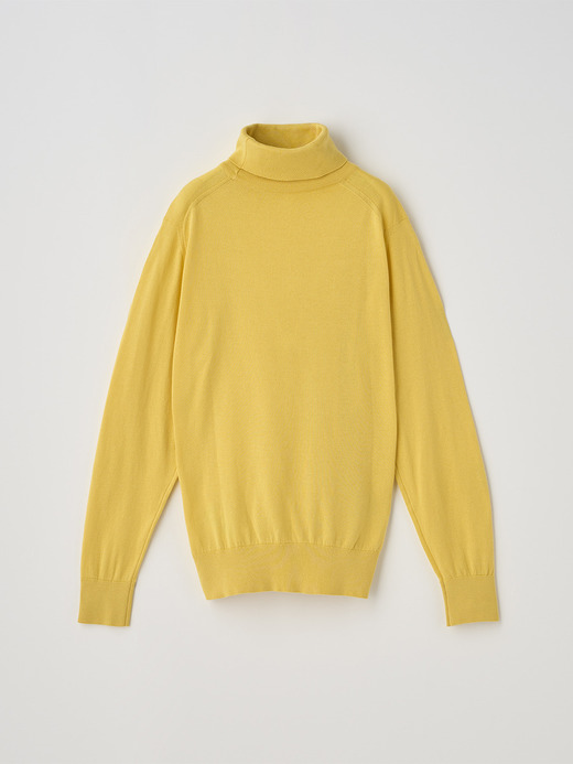 タートルネック長袖コットンニットプルオーバー | FRANCES | 30G MODERN FIT 詳細画像 POLLEN 2