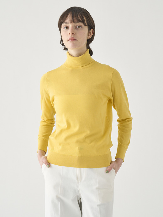 タートルネック長袖コットンニットプルオーバー | FRANCES | 30G MODERN FIT 詳細画像 POLLEN 4