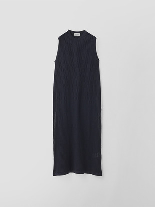 コットン透かしレース編みロングニットワンピース | HERSTON | 24G