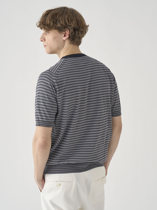 [Anglo Indian Gauze]マイクロボーダーニットTシャツ | HOWICK | 30G EASY FIT 詳細画像 NO3(HOWICK) 6