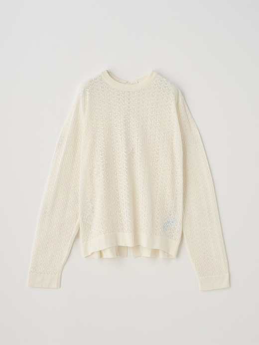 コットンレース編みバックリボンニットトップス | HUTTON | 30G 詳細画像 STARCH 2