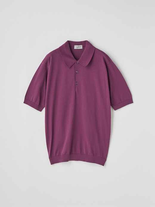 半袖コットンニットクラシックポロシャツ | ISIS | 30G EASY FIT 詳細画像 AMARANTH 1