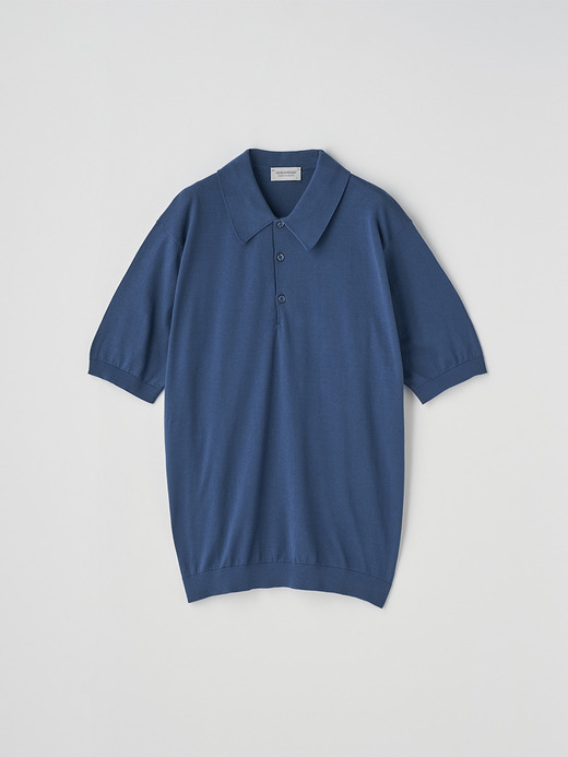 半袖コットンニットクラシックポロシャツ | ISIS | 30G EASY FIT 詳細画像 DELFT BLUE 1