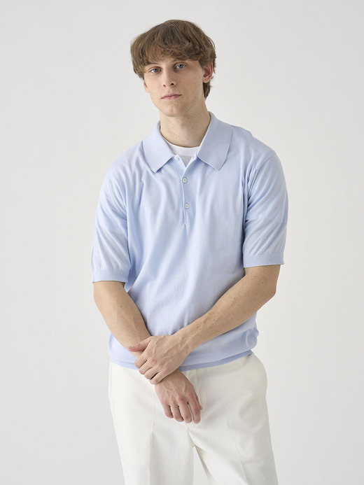 半袖コットンニットクラシックポロシャツ | ISIS | 30G EASY FIT 詳細画像 DEW 3