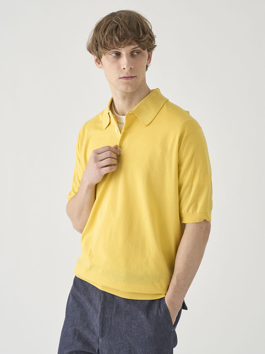 半袖コットンニットクラシックポロシャツ | ISIS | 30G EASY FIT 詳細画像 POLLEN 4