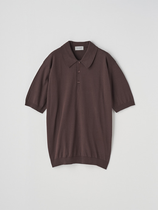 半袖コットンニットクラシックポロシャツ | ISIS | 30G EASY FIT 詳細画像 RAISIN 1