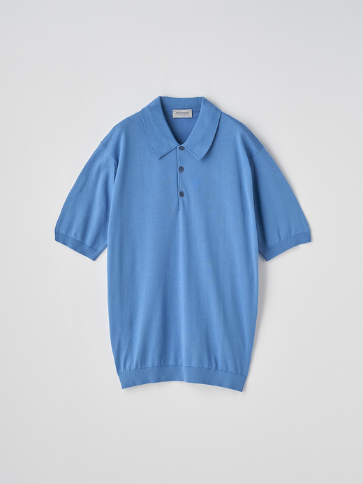 半袖コットンニットクラシックポロシャツ | ISIS | 30G EASY FIT 詳細画像 SKYE BLUE 1