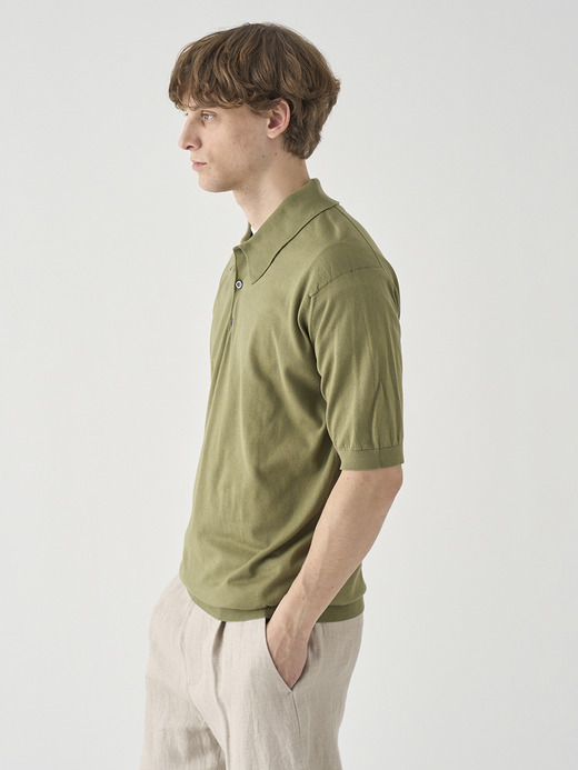 半袖コットンニットクラシックポロシャツ | ISIS | 30G EASY FIT 詳細画像 TARRAGON 5