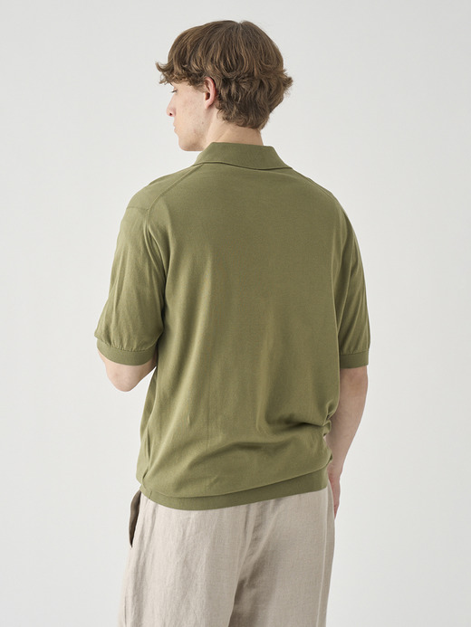 半袖コットンニットクラシックポロシャツ | ISIS | 30G EASY FIT 詳細画像 TARRAGON 7