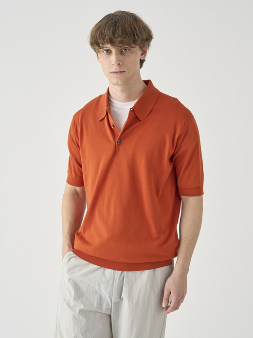 半袖コットンニットクラシックポロシャツ | ISIS | 30G EASY FIT 詳細画像 WYVERN RED 3