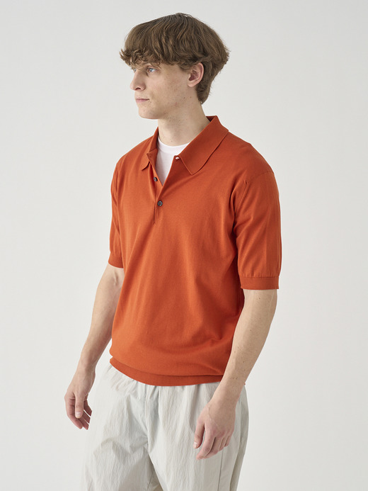 半袖コットンニットクラシックポロシャツ | ISIS | 30G EASY FIT 詳細画像 WYVERN RED 4