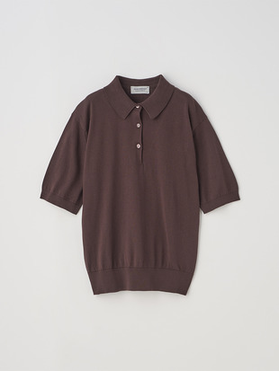 半袖コットンニットポロシャツ | JILL | 30G COMMON FIT