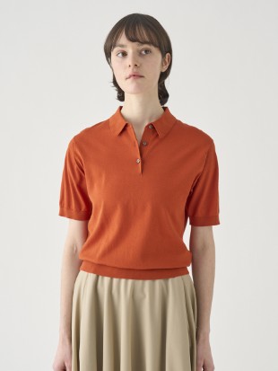 半袖コットンニットポロシャツ | JILL | 30G COMMON FIT