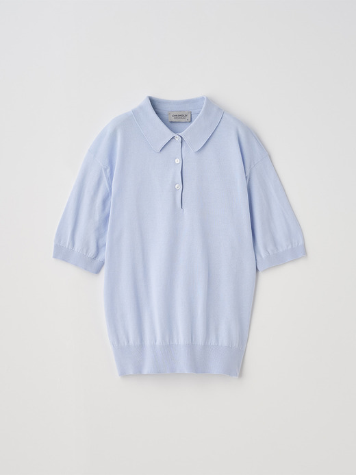 半袖コットンニットポロシャツ | JILL | 30G COMMON FIT 詳細画像 DEW 2