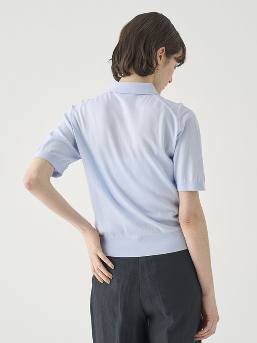 半袖コットンニットポロシャツ | JILL | 30G COMMON FIT 詳細画像 DEW 5