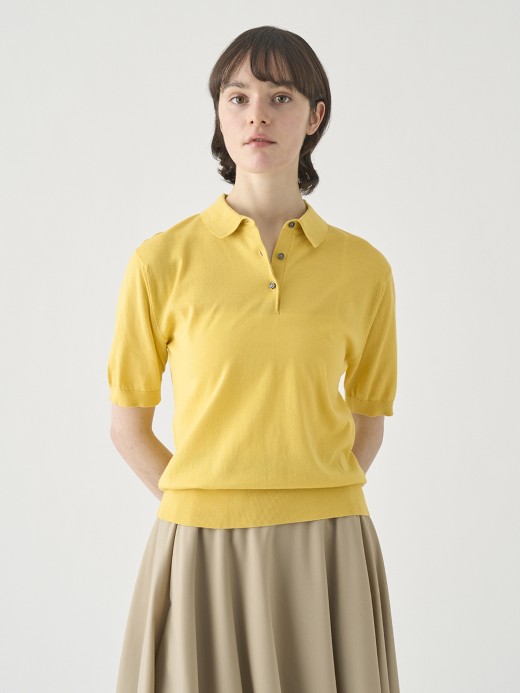 半袖コットンニットポロシャツ | JILL | 30G COMMON FIT 詳細画像 POLLEN 3
