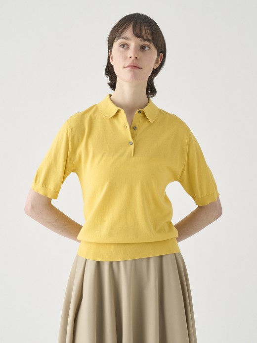 半袖コットンニットポロシャツ | JILL | 30G COMMON FIT 詳細画像 POLLEN 4