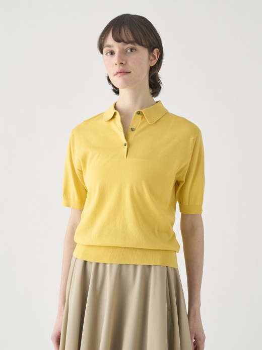 半袖コットンニットポロシャツ | JILL | 30G COMMON FIT 詳細画像 POLLEN 5