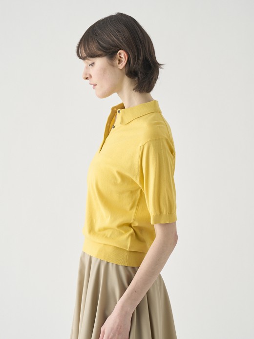 半袖コットンニットポロシャツ | JILL | 30G COMMON FIT 詳細画像 POLLEN 6