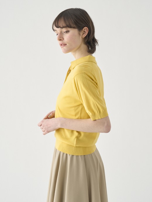半袖コットンニットポロシャツ | JILL | 30G COMMON FIT 詳細画像 POLLEN 7