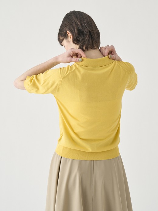 半袖コットンニットポロシャツ | JILL | 30G COMMON FIT 詳細画像 POLLEN 9