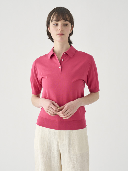 半袖コットンニットポロシャツ | JILL | 30G COMMON FIT 詳細画像 ROSEBURN 4
