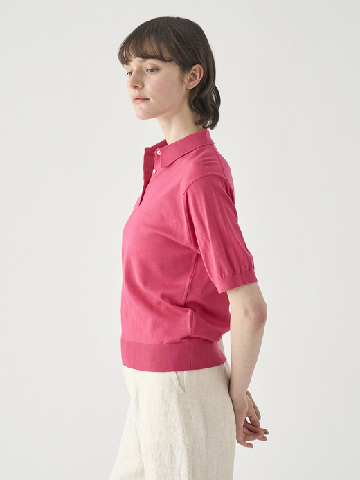 半袖コットンニットポロシャツ | JILL | 30G COMMON FIT 詳細画像 ROSEBURN 5