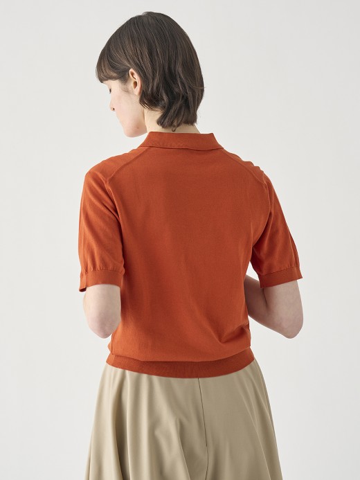 半袖コットンニットポロシャツ | JILL | 30G COMMON FIT 詳細画像 WYVERN RED 6