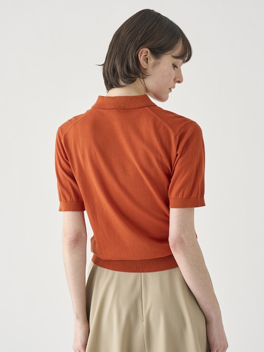 半袖コットンニットポロシャツ | JILL | 30G COMMON FIT 詳細画像 WYVERN RED 7