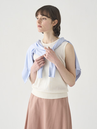 ノースリーブコットンニットプルオーバー | KERRY | 30G MODERN FIT