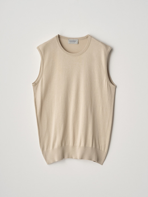 ノースリーブコットンニットプルオーバー | KERRY | 30G MODERN FIT 詳細画像 ALMOND 1