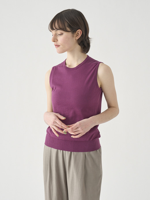 ノースリーブコットンニットプルオーバー | KERRY | 30G MODERN FIT 詳細画像 AMARANTH 4