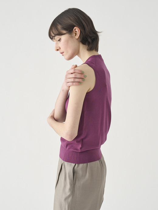 ノースリーブコットンニットプルオーバー | KERRY | 30G MODERN FIT 詳細画像 AMARANTH 5