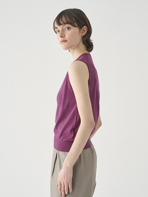 ノースリーブコットンニットプルオーバー | KERRY | 30G MODERN FIT 詳細画像 AMARANTH 6