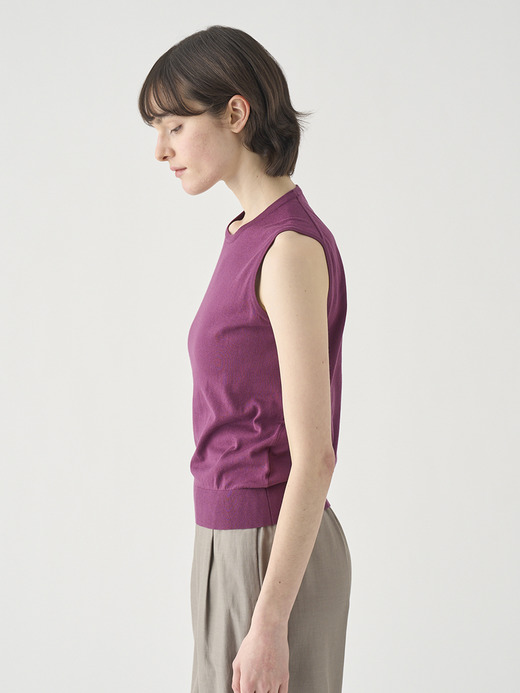 ノースリーブコットンニットプルオーバー | KERRY | 30G MODERN FIT 詳細画像 AMARANTH 7