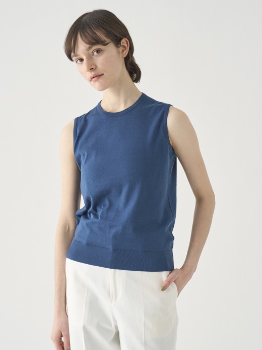 ノースリーブコットンニットプルオーバー | KERRY | 30G MODERN FIT 詳細画像 DELFT BLUE 3