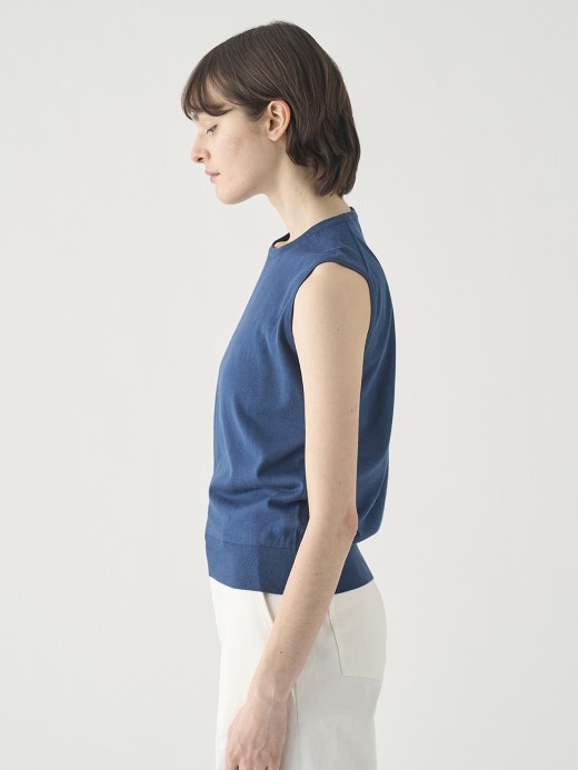 ノースリーブコットンニットプルオーバー | KERRY | 30G MODERN FIT 詳細画像 DELFT BLUE 4